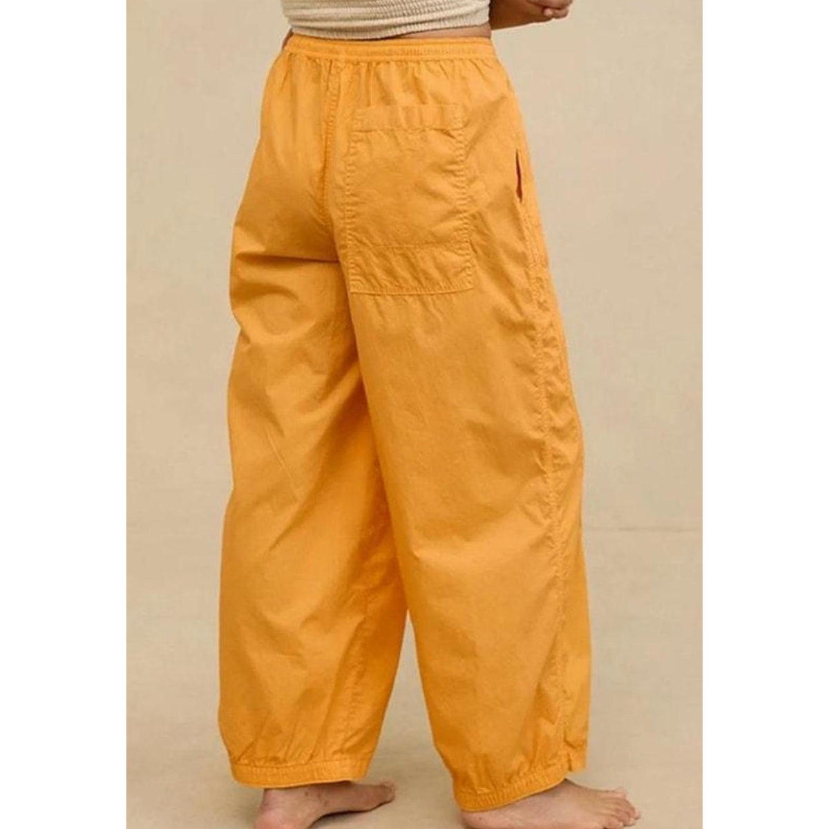 Aerie High Rise Baggy Lightweight Cargo Pants Orange Small