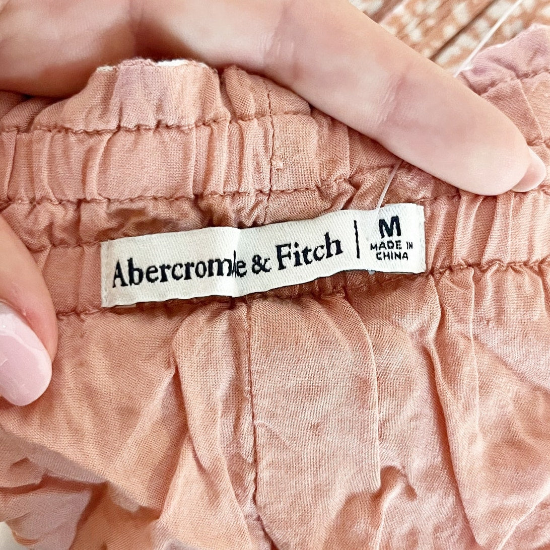 Abercrombie Animal Print Crop Tank Top & Maxi Skirt Matching Set Pink M/L