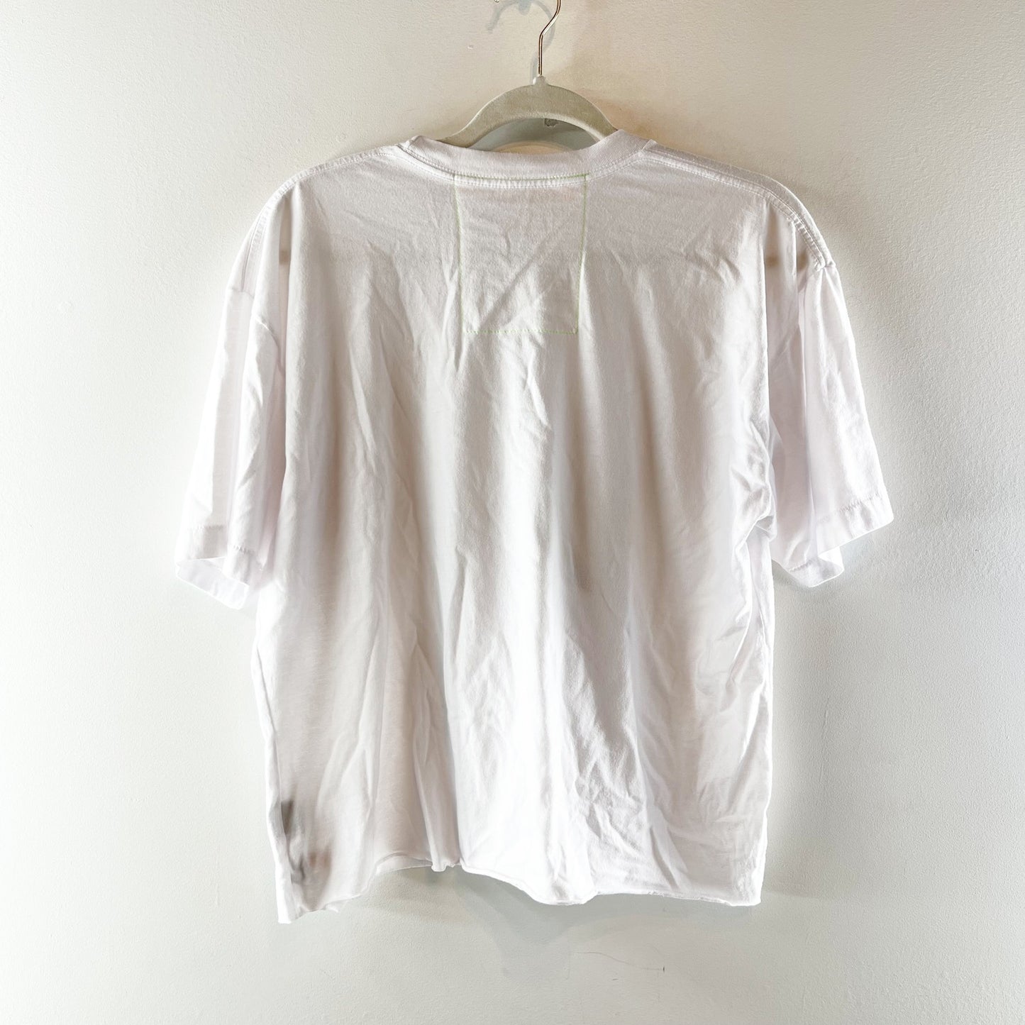 Aviator Nation Bolt Short Sleeve Crew Neck Boyfriend Tee Shirt White Large
