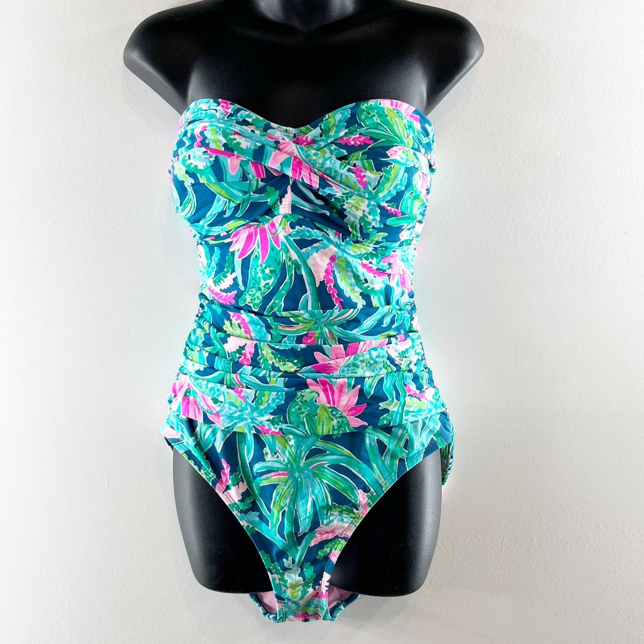 Lilly Pulitzer Flamenco One Piece Swimsuit Macaw Blue Sweet Escape 14
