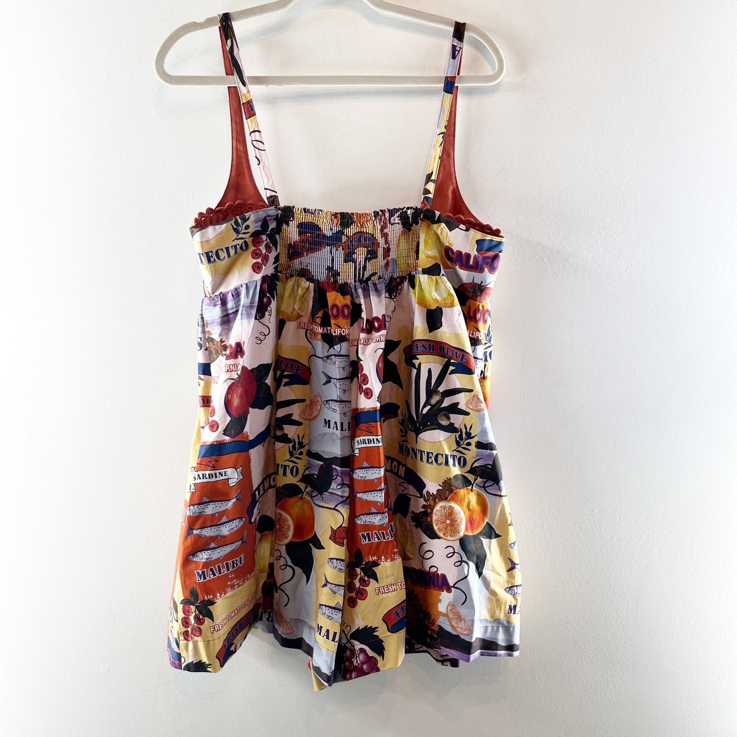 Christian Lacroix Playful Sardine & Mediterranean Food Motif Romper Multi Medium