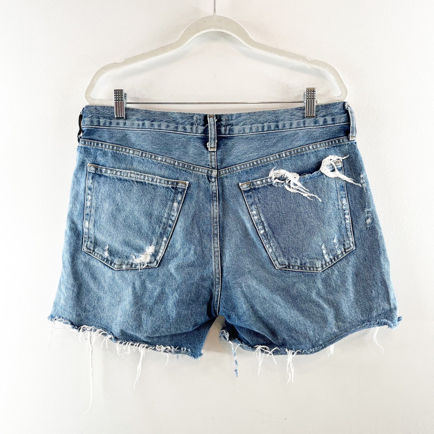 AGOLDE High Rise Parker Cutoff Jean Denim Shorts Blue 31 / 12