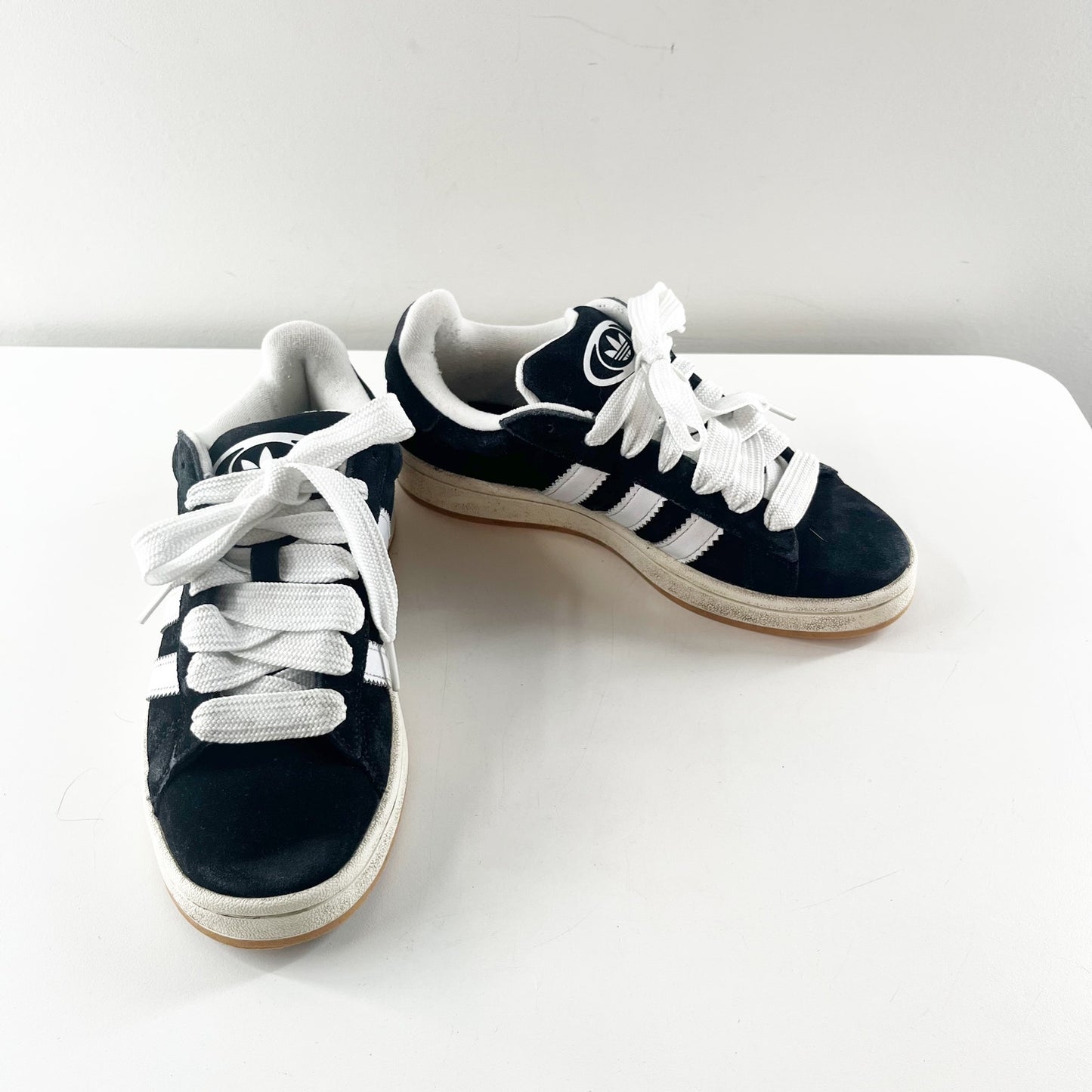 Adidas Originals Campus Shoes Sneakers in Black And White Stripe Mens 6 / W 7