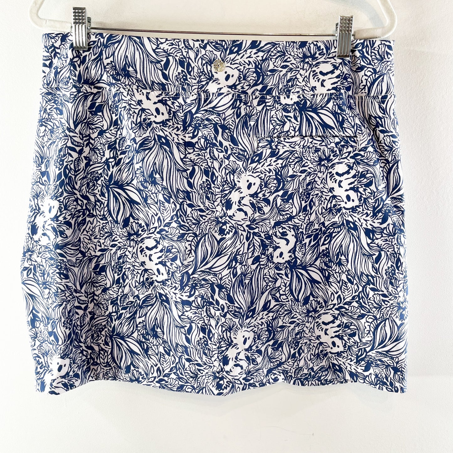 Lilly Pulitzer Luxletic Monica Printed Mini Tennis Skirt Skort Blue 12