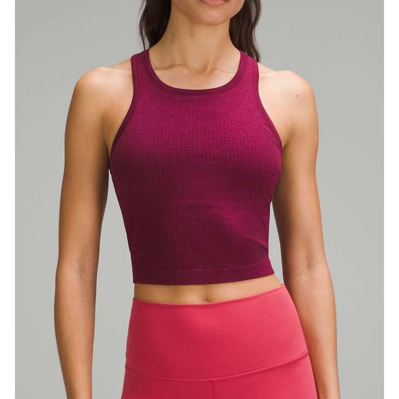 Lululemon Ebb to Street Cropped Racerback Tank Top Deep Luxe Purple 6