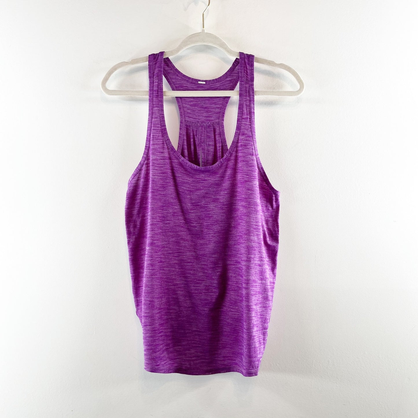 Lululemon What The Sport Heathered Regal Plum Singlet Tank Top Medium