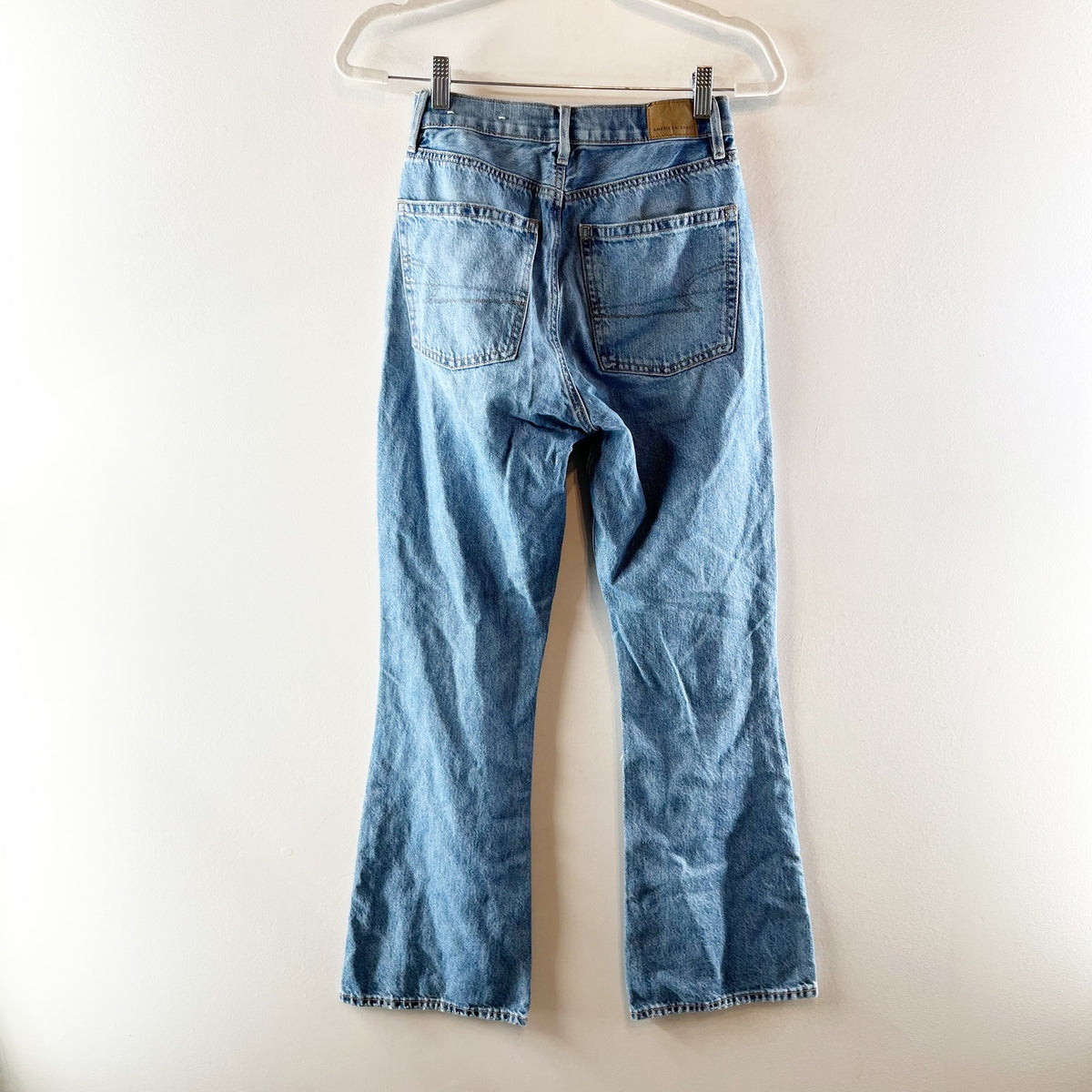 American Eagle Highest Rise 90s Flare Jeans Blue 2 Long