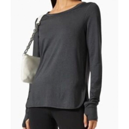 Varley Gray Long Sleeve Kearney Workout T-Shirt Top XS