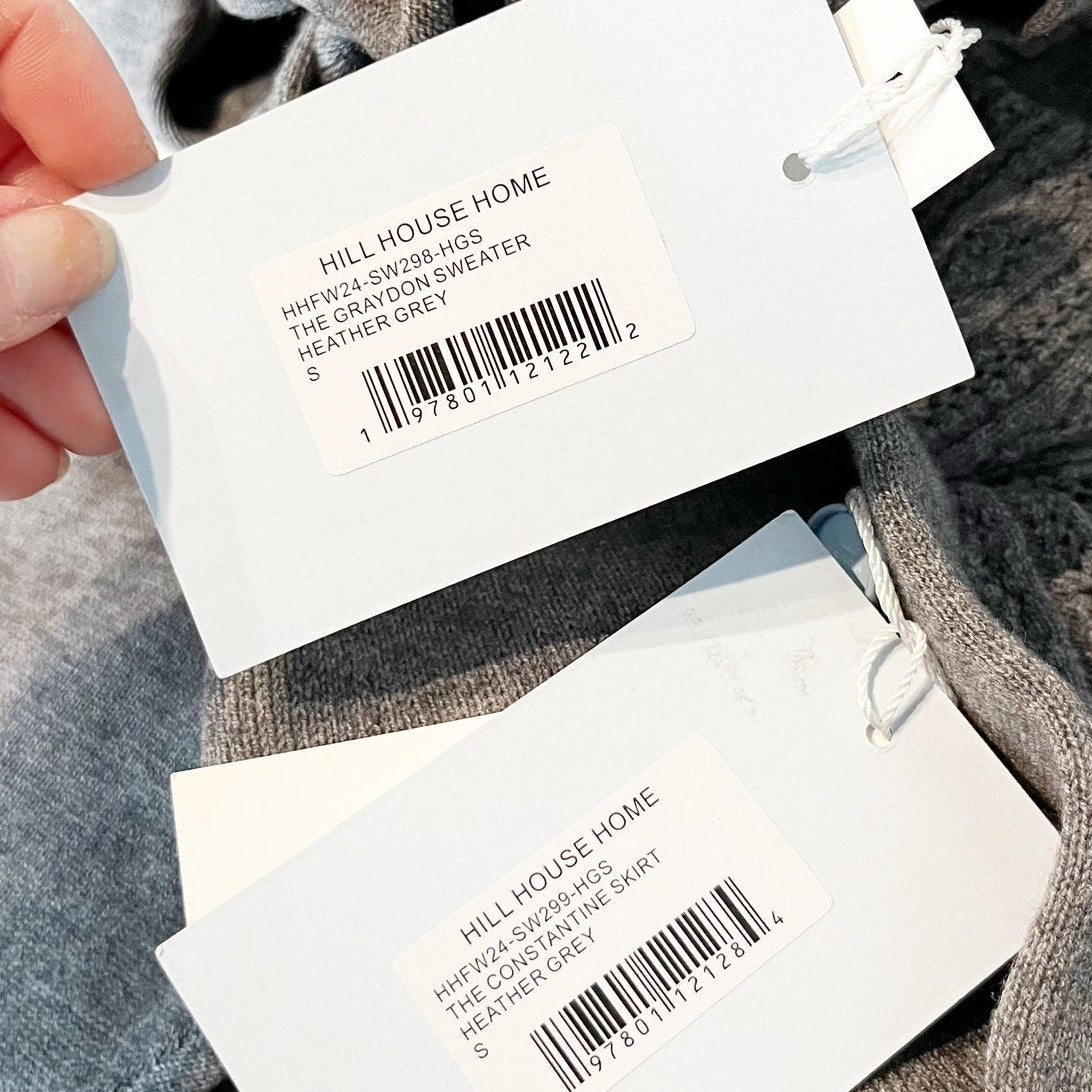 Hill House Home The Graydon Sweater Constantine Mini Skirt Heather Gray Small