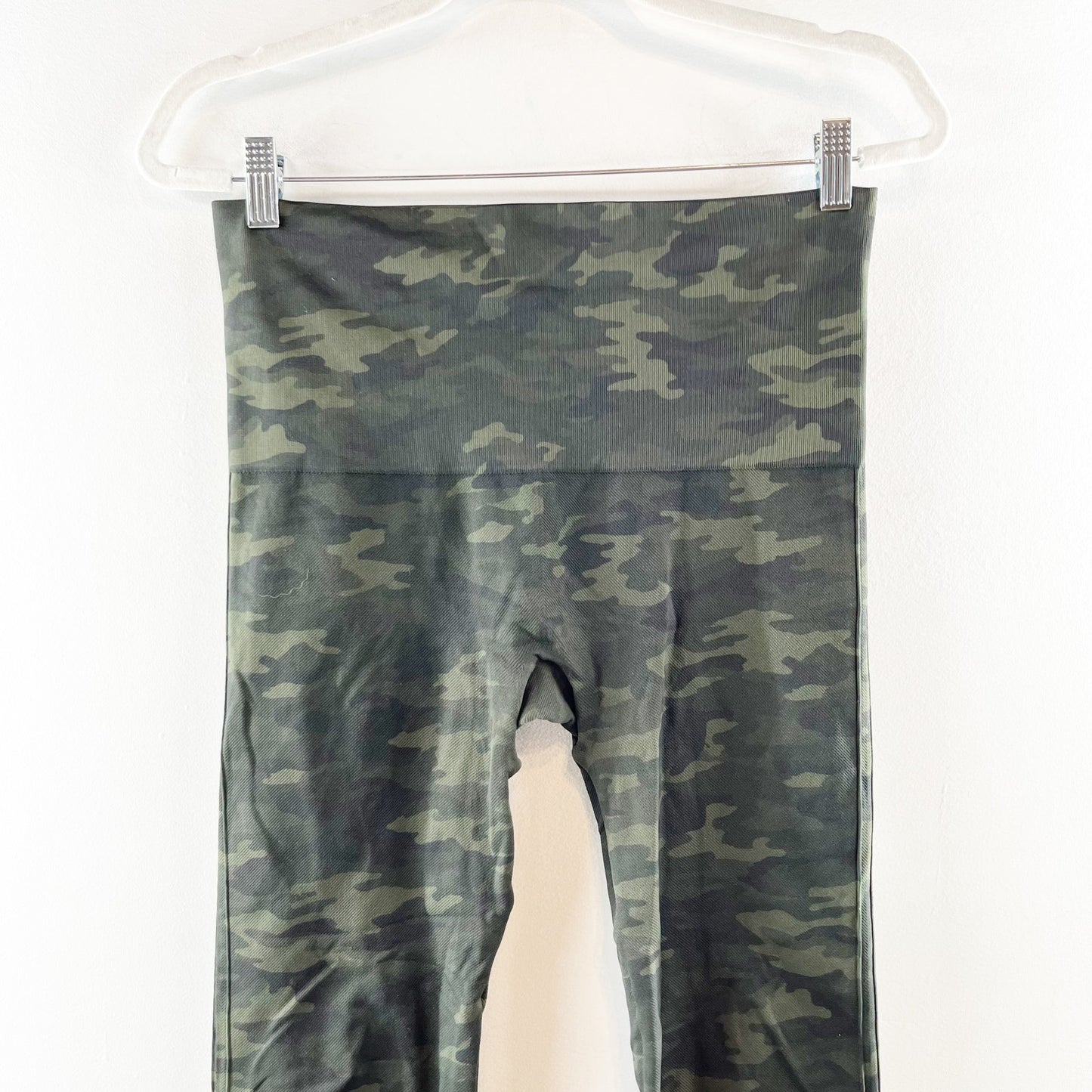 Spanx High Rise Compression Seamless Full Length Camo Leggings Green XL