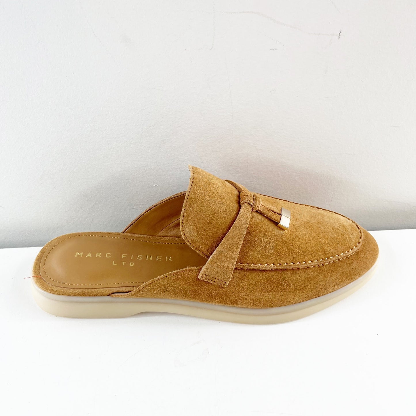 Marc Fisher Yarila Slip On Suede Loafer Mule Brown 7.5