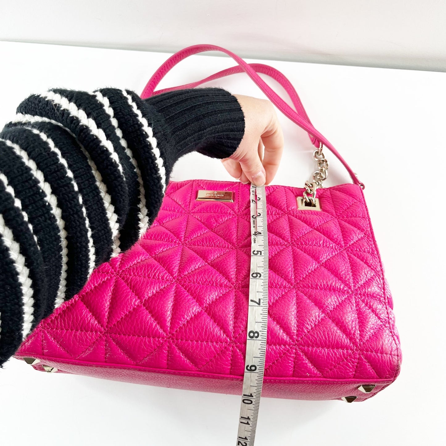 Kate Spade Sedgewick Place Phoebe Chain Strap Quilted Bag Purse Pink