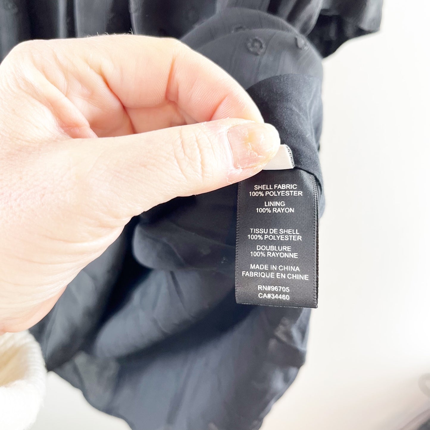 Rebecca Taylor 3/4 Sheer Sleeves Clip Dot Mini Dress Black 8