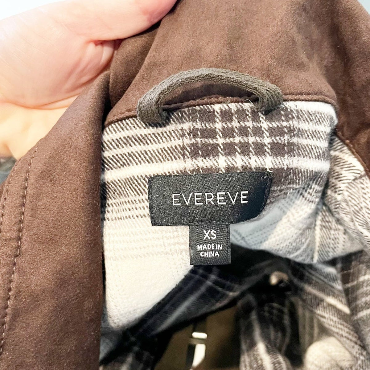 Evereve Avery Long Sleeve Full Zip Cotton Blend Barn Jacket Green XS