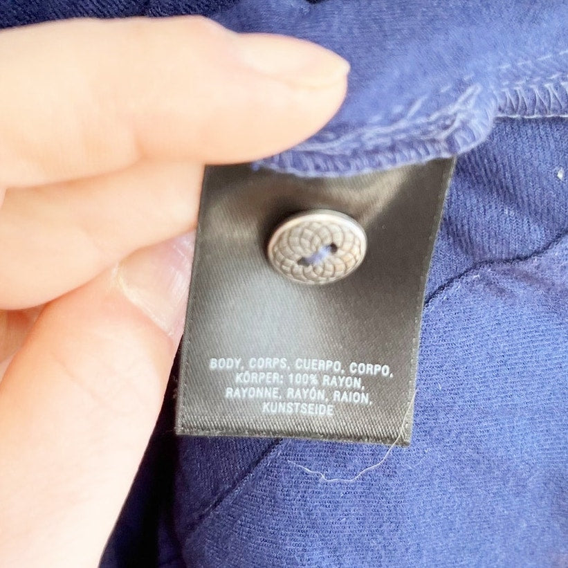 Anthropologie Dubois Pleated Embroidered Tunic Mini Dress Blue 14