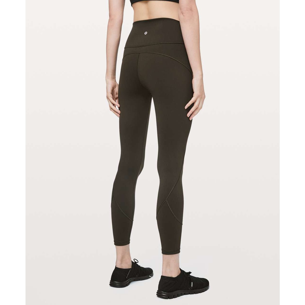 Lululemon In Movement 7/8 Tight Leggings Everlux 25" Dark Olive Green 10