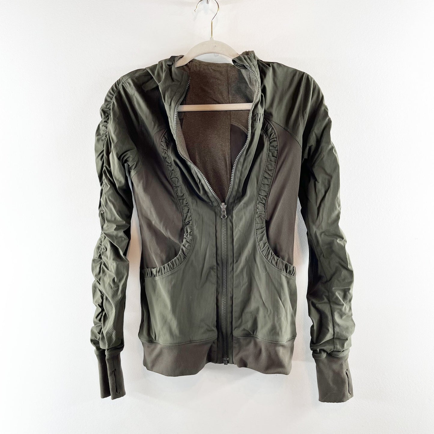 Lululemon Dance Studio Full Zip Jacket III Dark Olive Green 6