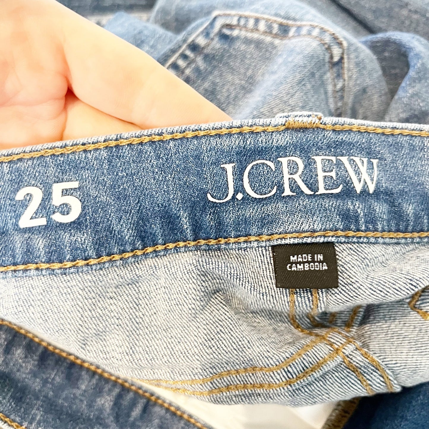 J. Crew 9" Vintage Slim Straight Jeans In Lakeshore Wash Blue 25