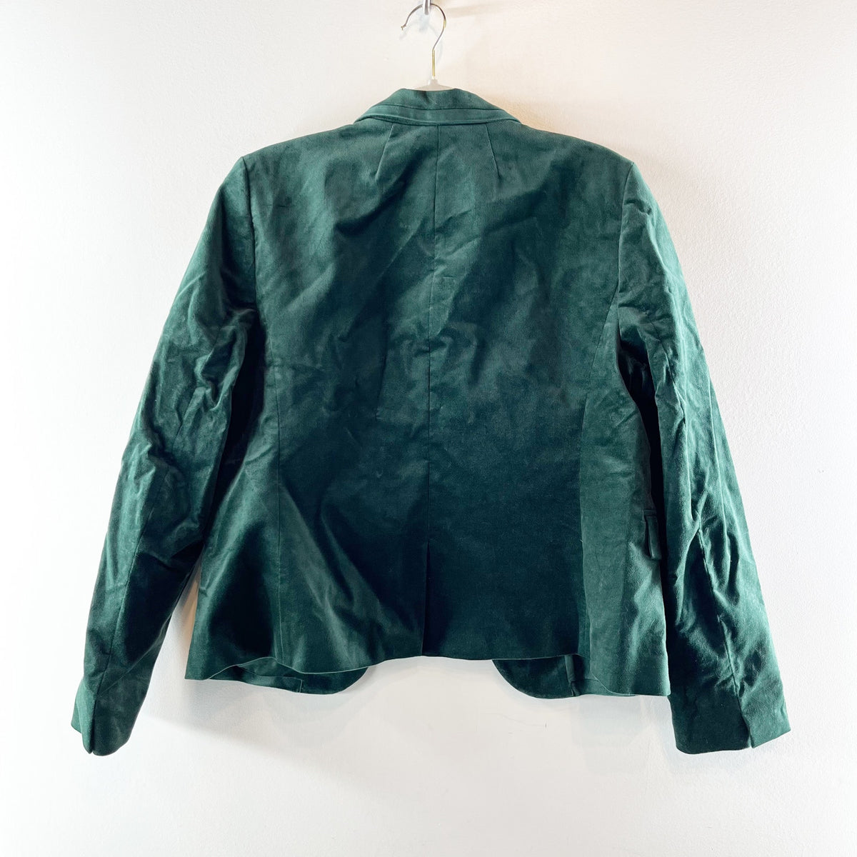 J. Crew Velvet Schoolboy Blazer Jacket Dark Green Size 14