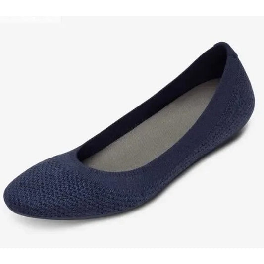 Allbirds Tree Breezer Point Ballet Knit Flats Hazy Indigo Blue 7