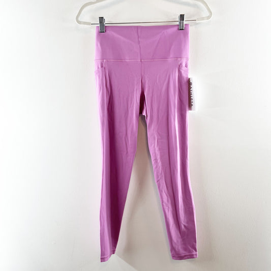 Athleta High Rise Salutation Stash Pocket Leggings Pink Small