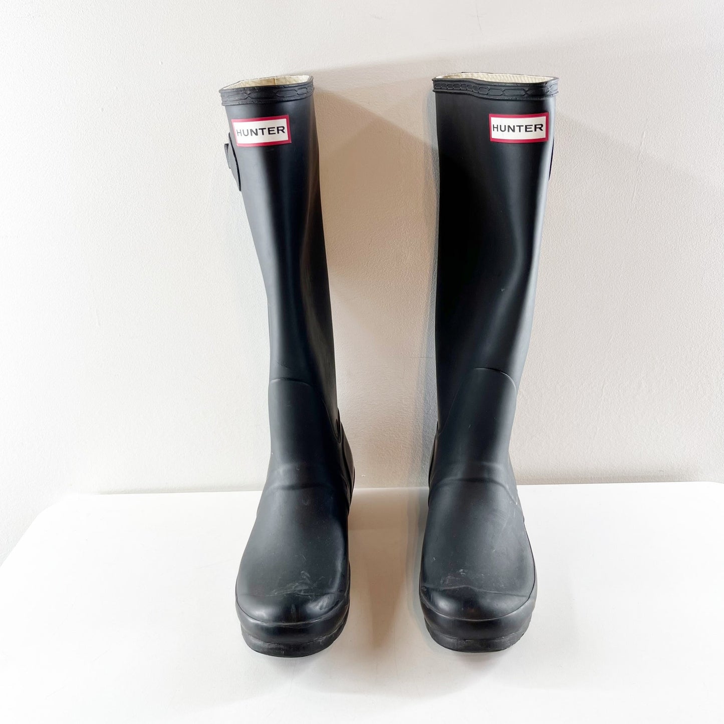 Hunter Tall Rubber Rain Boots Black 7