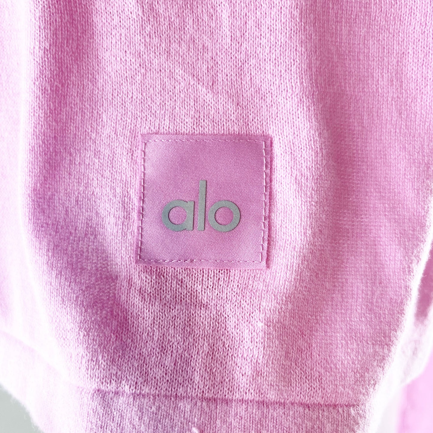 Alo Supernatural Sweater Cardigan Long Sleeve Crewneck Candy Heart Pink XXS