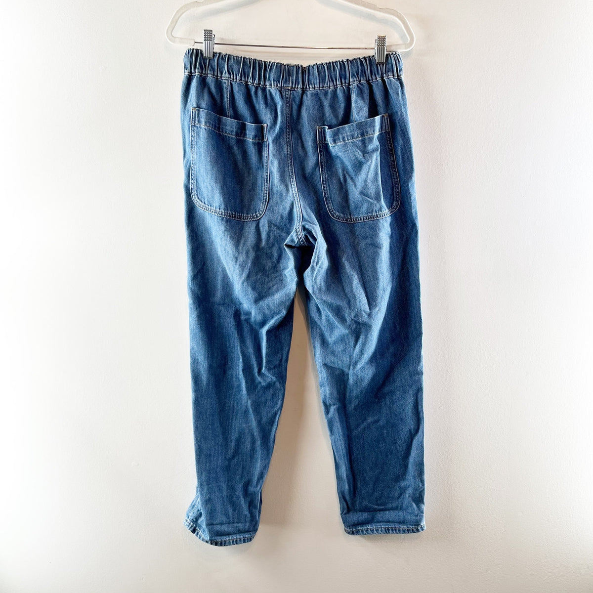 J. Crew Mid Rise Straight Ankle Drawstring Pants Jeans Blue 28 / 6