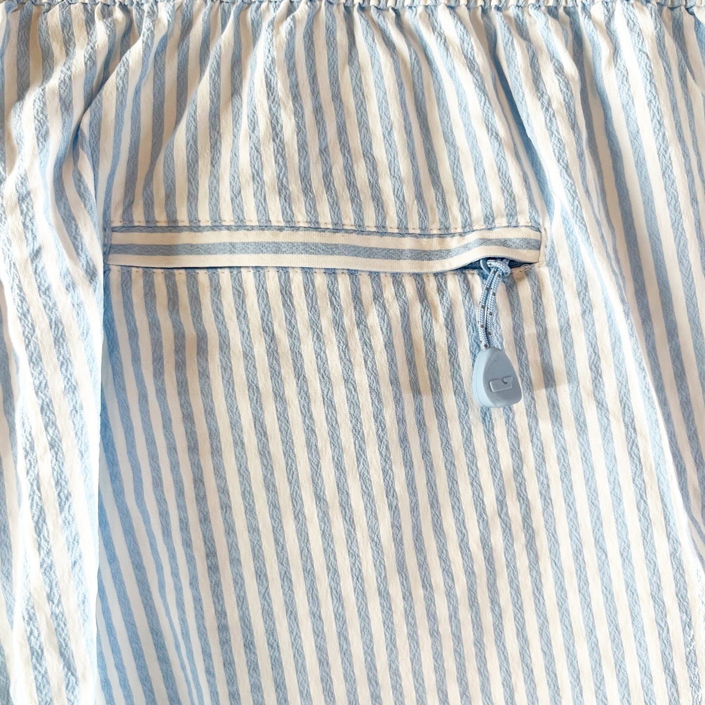 Vineyard Vines Seaside Harbor Seersucker Striped Shorts Blue White Medium