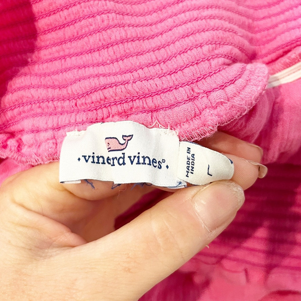 Vineyard Vines Off The Shoulder Ruffle Cotton Gauze Romper Pink Large