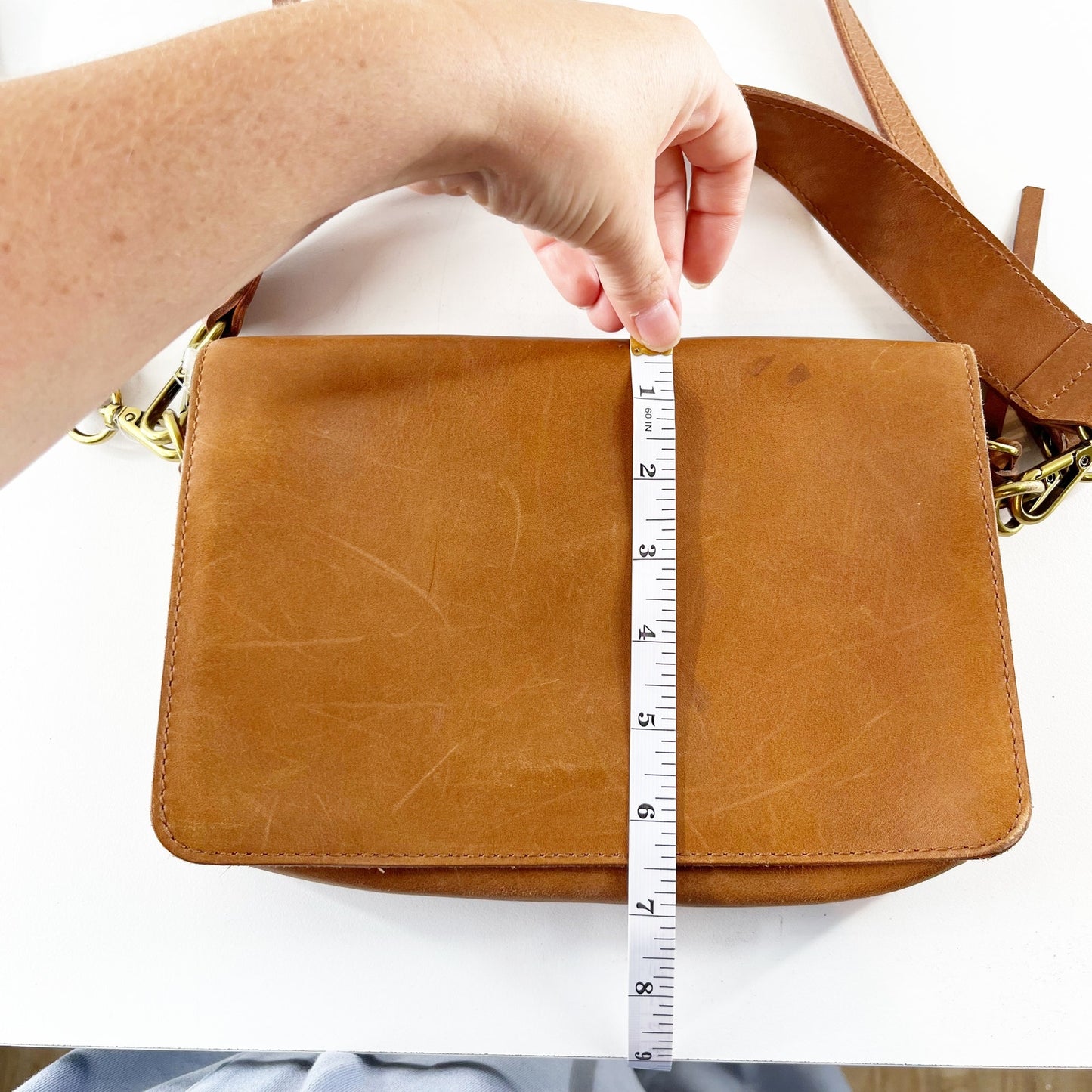 Madewell The Convertible Flap Leather Crossbody Bag Brown