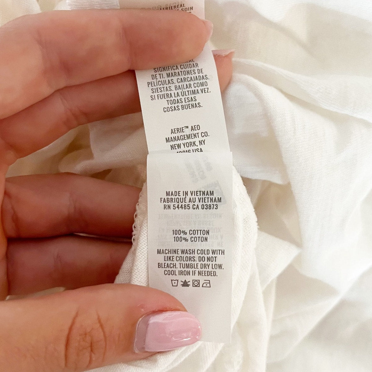 Aerie V Neck Cotton Short Sleeve Midi Maxi Tee Shirt Dress White Medium
