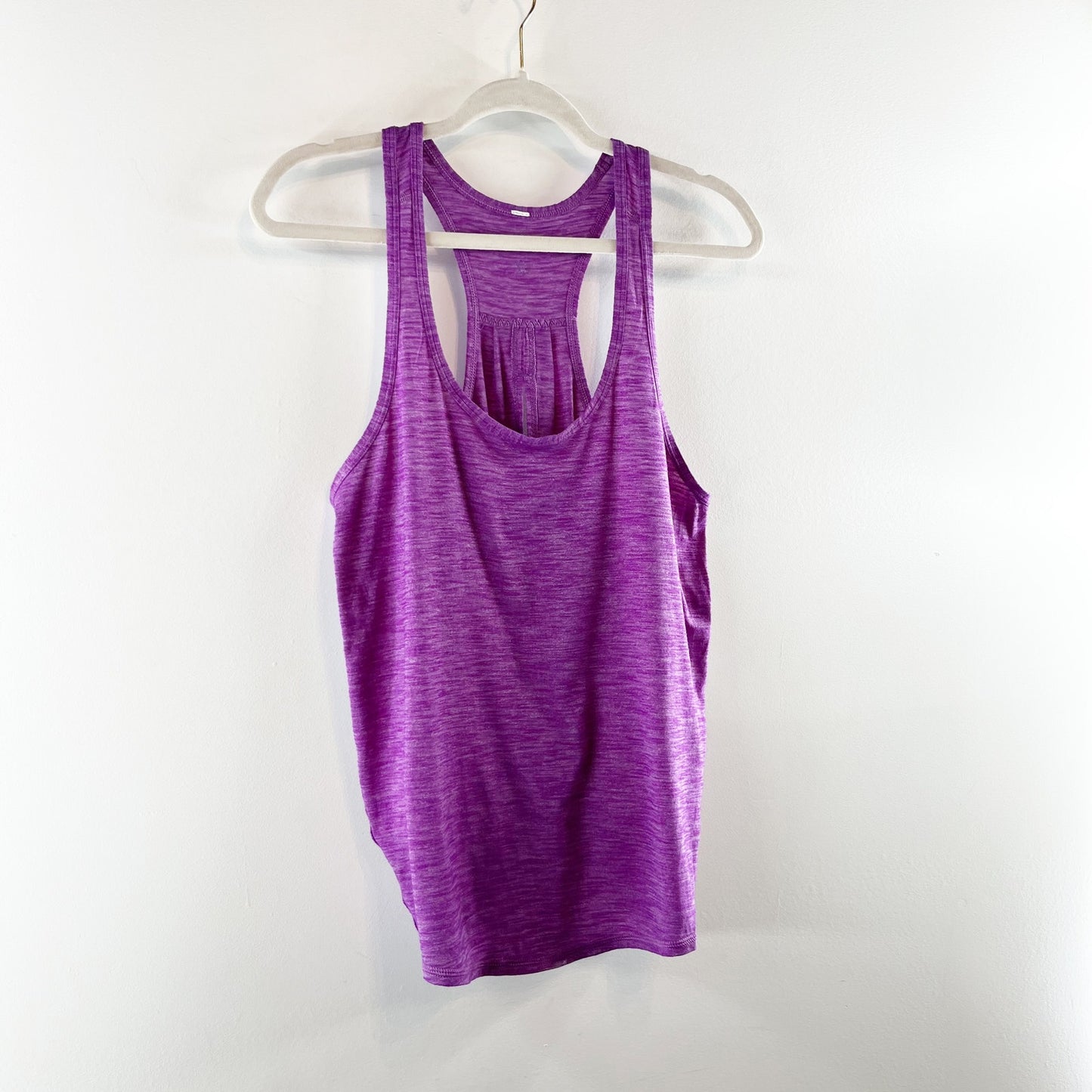 Lululemon What The Sport Heathered Regal Plum Singlet Tank Top Medium