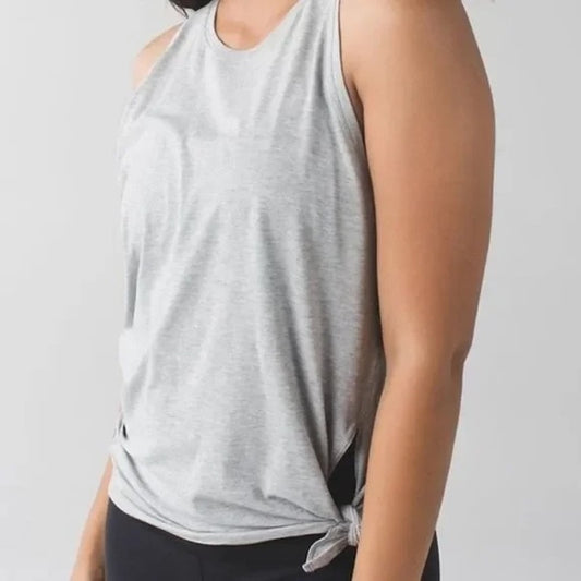 Lululemon Tie and Go Knot Front Tank Top Gray Small