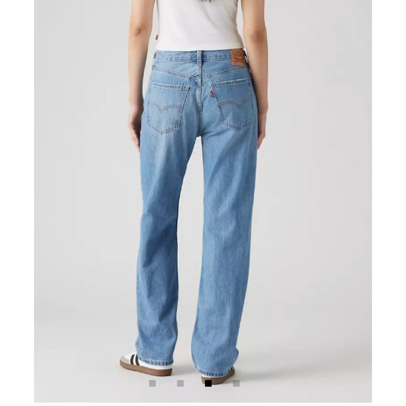 Levi's Low Pro Straight Leg Mid Rise Cotton Jeans Blue 27