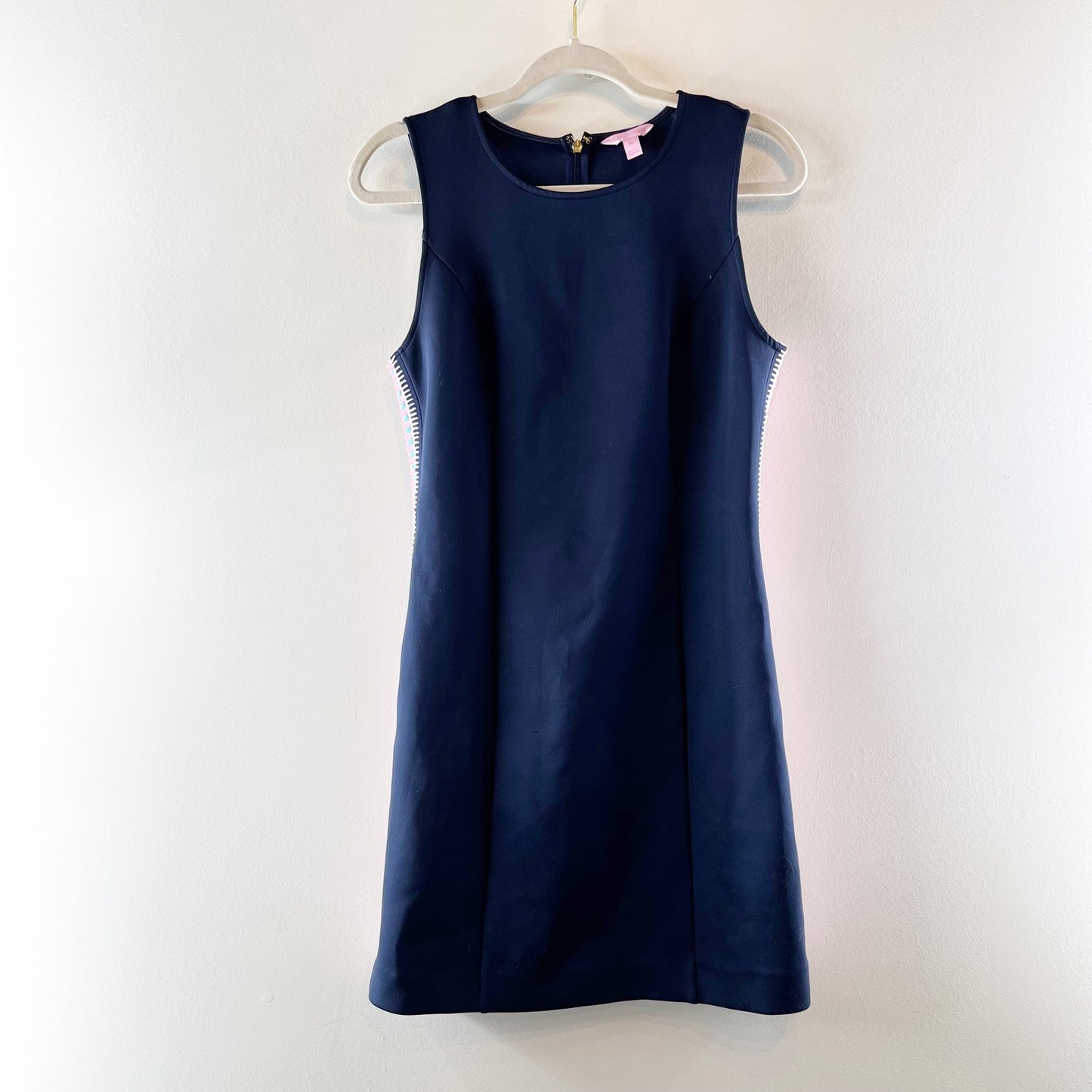 Lilly Pulitzer Mila Sleeveless Mini Shift Dress Navy Blue Medium