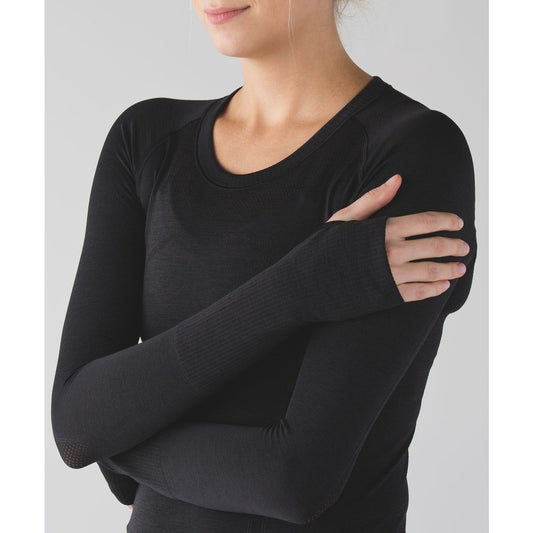 Lululemon Swiftly Tech Long Sleeve Crew Neck T-Shirt Black 10