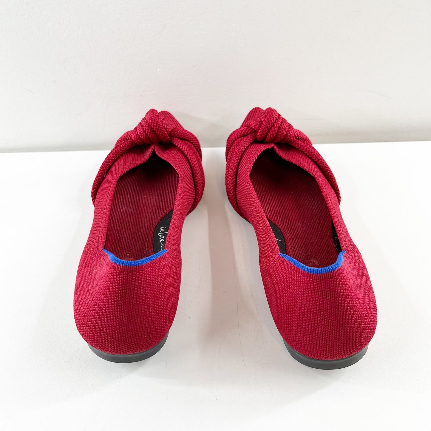 Rothy's The Knot Point II Pointed Toe Ballet Flats in Candied Berry Red 8