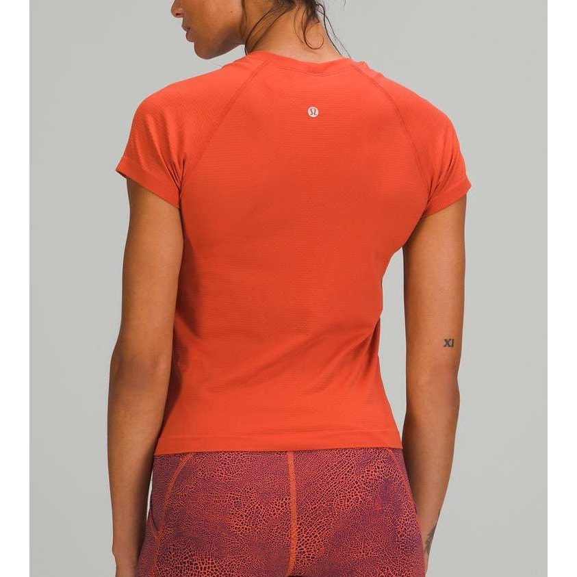 Lululemon Swiftly Tech Short Sleeve Shirt 2.0 Race Length Canyon Orange 10