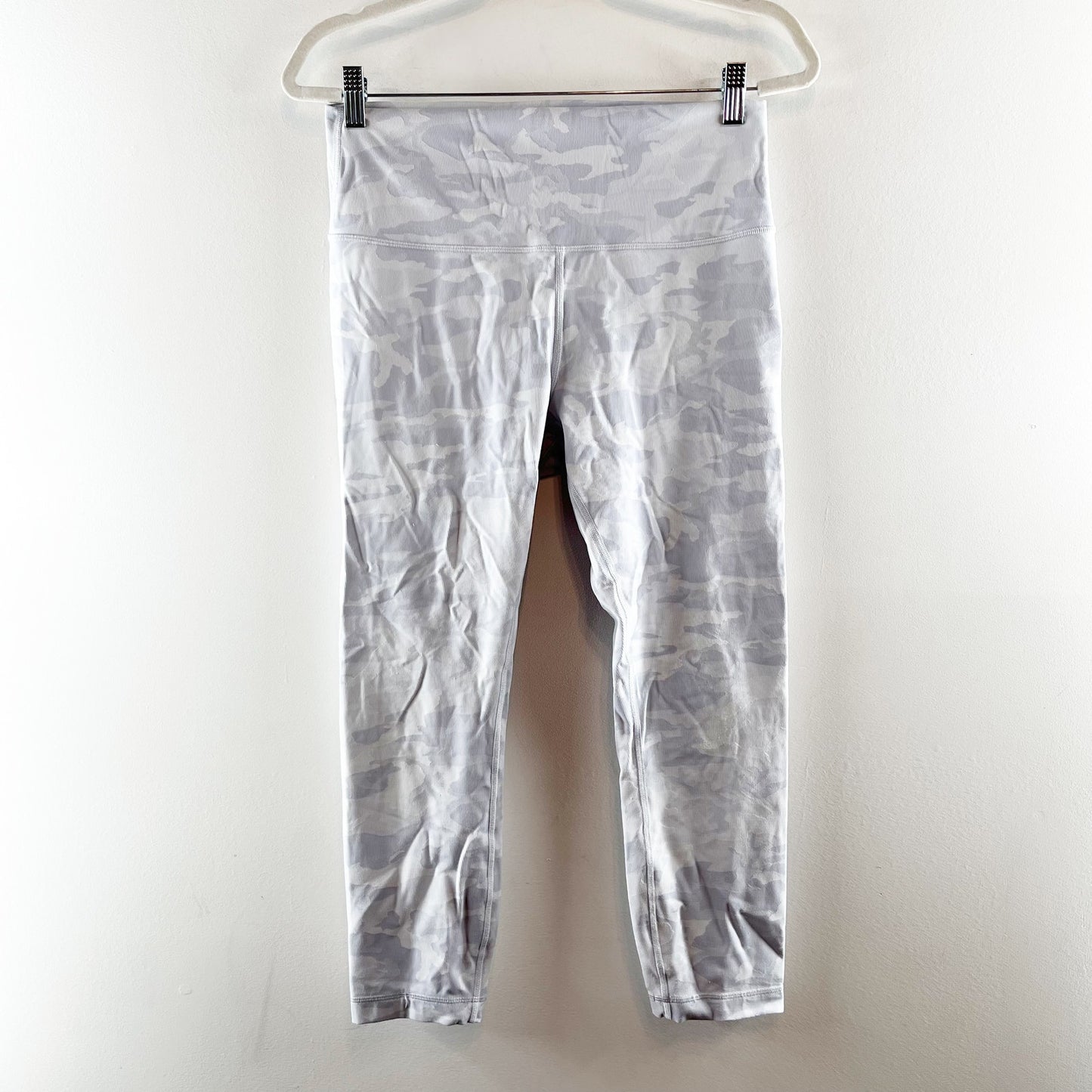 Lululemon Wunder Under High-Rise Crop Leggings Incognito Camo Alpine White 12