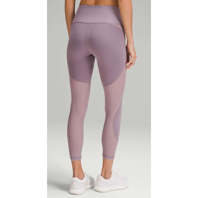 Lululemon Wunder Train Mesh Panel High-Rise Tight Leggings 25" Violet Verbena 6
