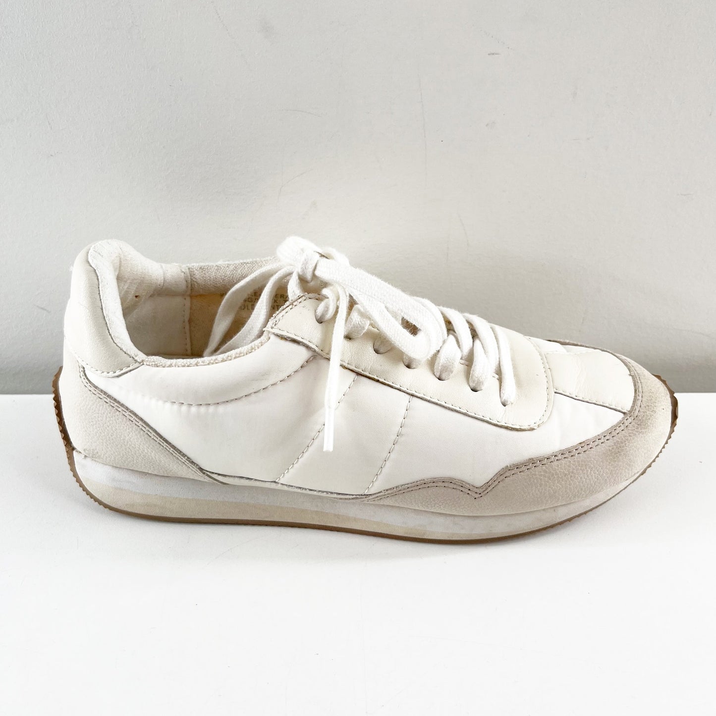 Madewell League Trainer Sneakers in Washed Nubuck Cream 7.5