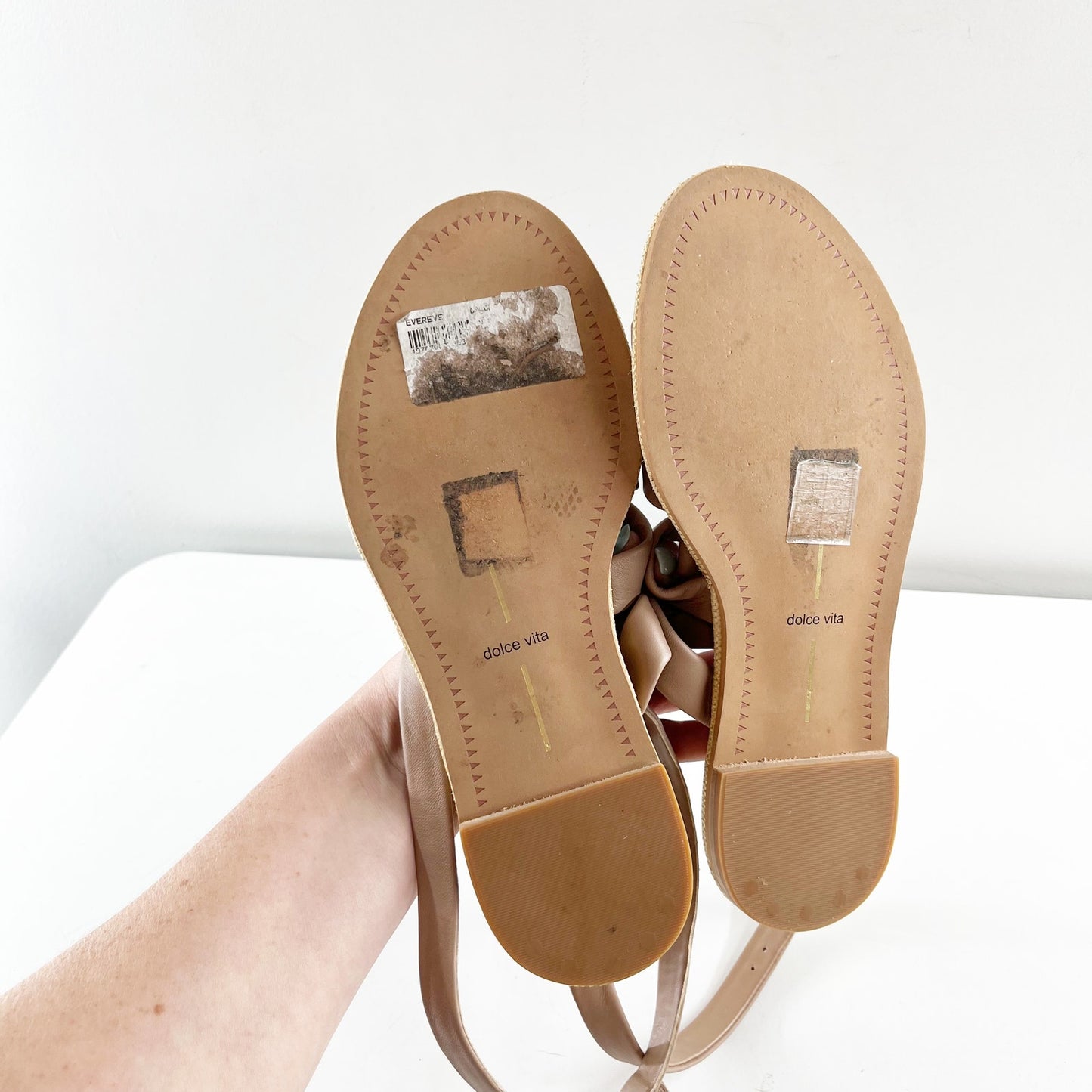 Dolce Vita Adison Ankle Strap Leather Sandals in Cafe Tan 7.5