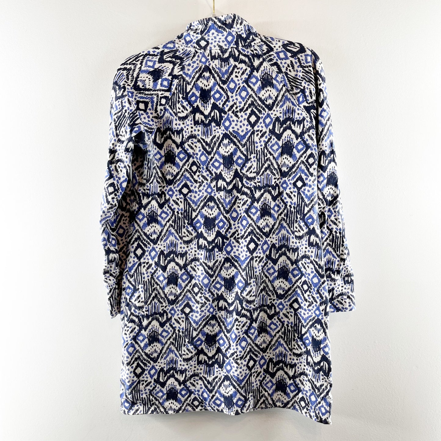 Lilly Pulitzer Skipper Beckon Oh My Cod Popover French Terry Dress Blue Small