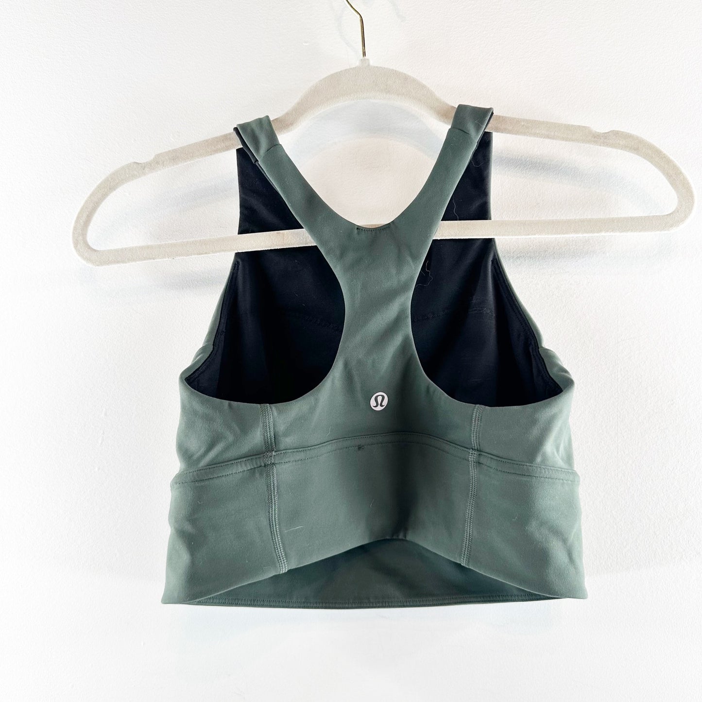 Lululemon Wunder Train Long-Line Bra Medium Support C/D Cups Smoked Spruce Green