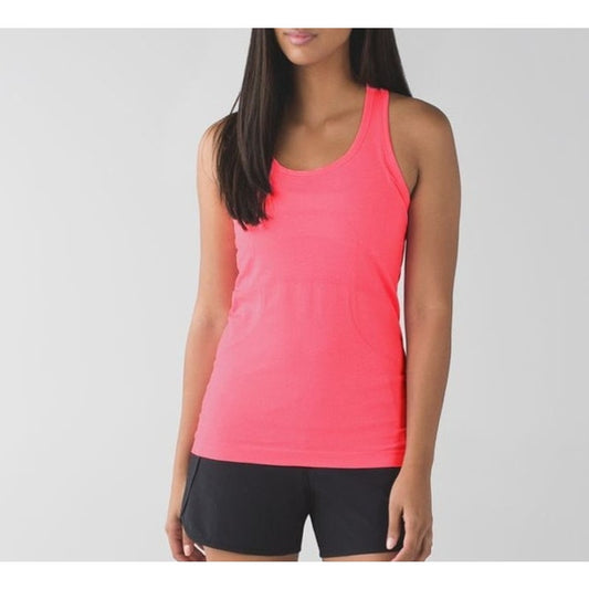 Lululemon Run: Swiftly Tech Racerback Tank Top Heathered Neon Pink 6