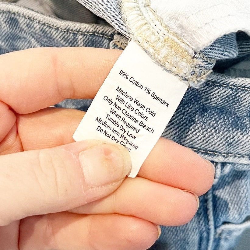 Vineyard Vines Mid Rise Straight Leg Raw Hem Light Wash Jeans Blue 25