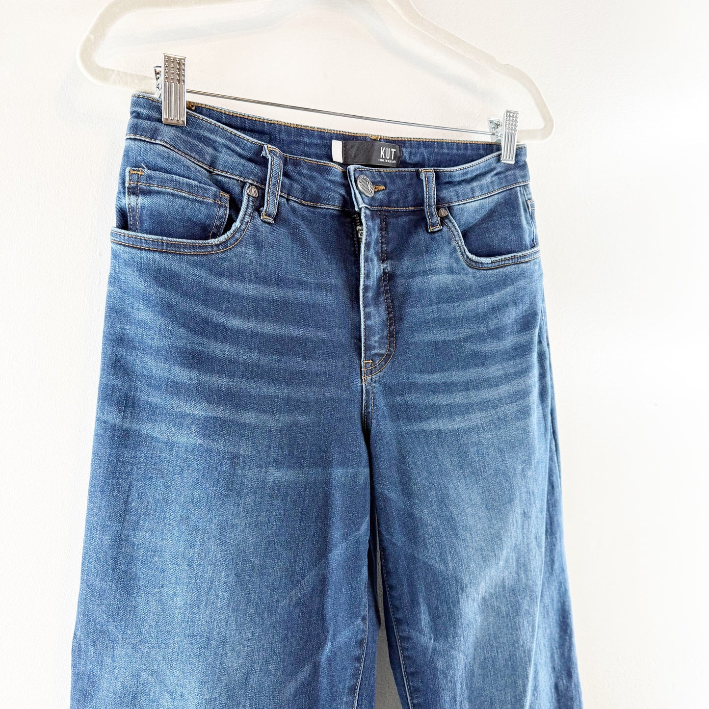 Kut From The Kloth Fab Ab Charlotte Culotte Cropped Jeans Blue 6