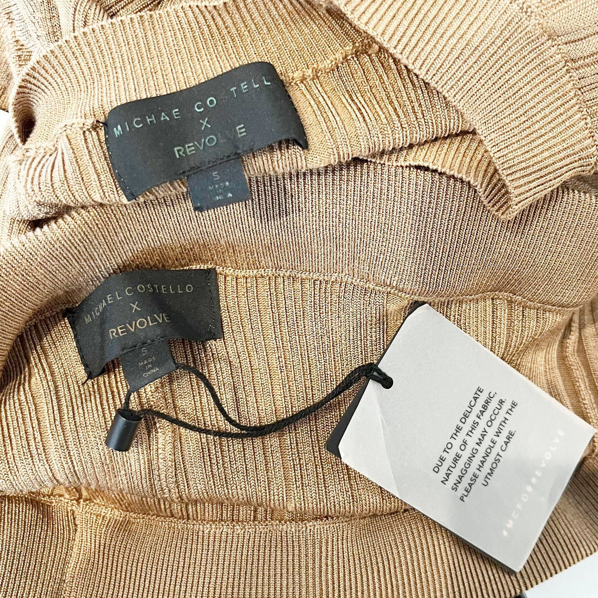 Michael Costello x REVOLVE Kadri Crop Ribbed Knit Top & Kadri Pant Set Brown S