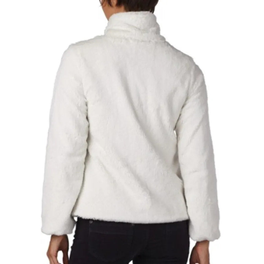 Patagonia Pelage Long Sleeve Stand Collar Full Zip Fleece Jacket Birch White L